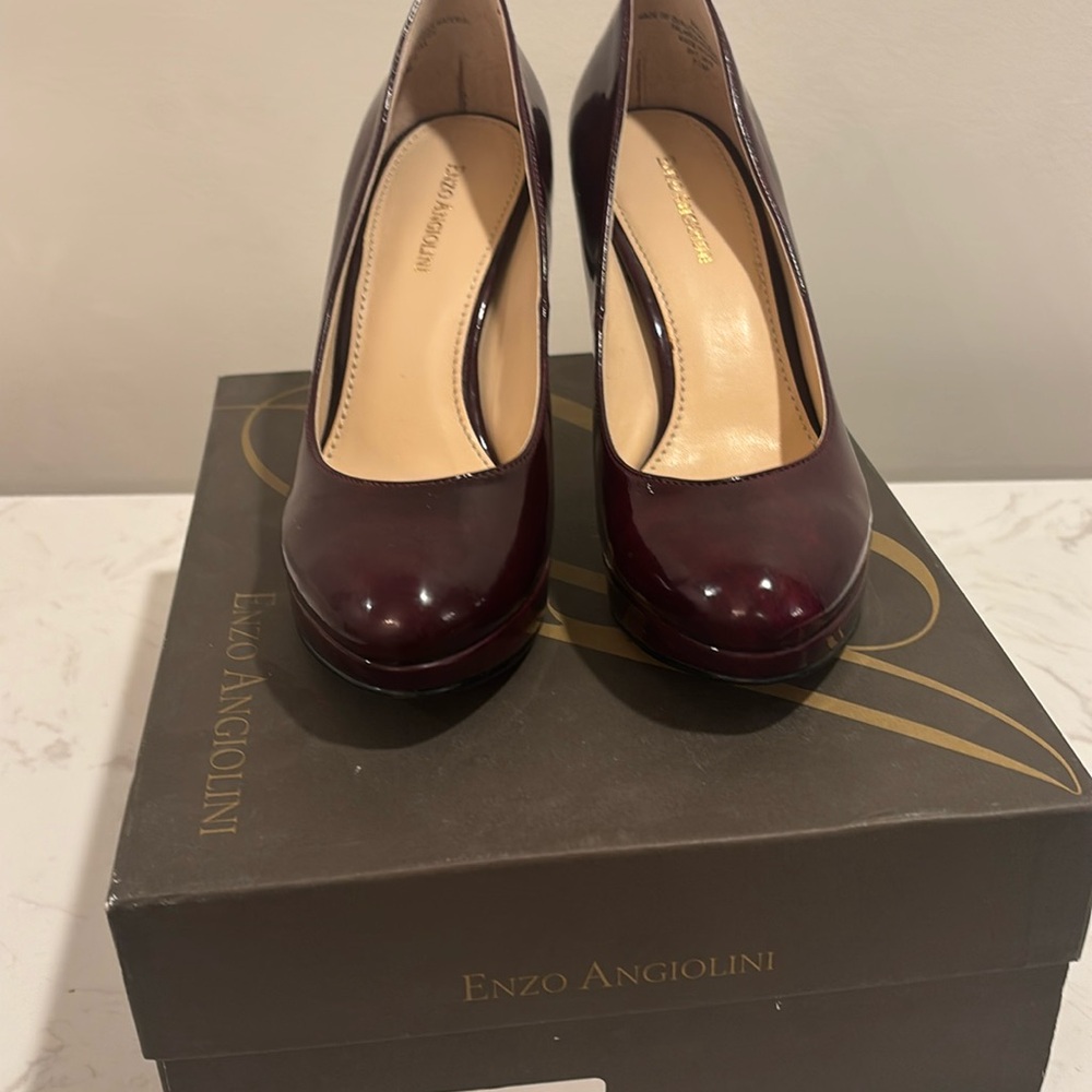 Enzo Angiolini Eadixy dark red Patent Leather Pumps